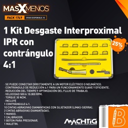 [PACK1749] 1 Kit Desgaste Interproximal IPR con contrángulo 4:1 Machtig
