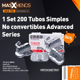 [PACK1750] 1 Kit de 200 Tubos Simples No convertibles Advanced Series Orthometric