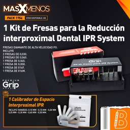 [PACK1754] 1 Kit de Fresas para la Reducción interproximal Dental IPR System Premium Grip + Regalo