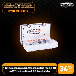 [CYBERTECH12] 1 Kit de escaneo para fotogrametría titanio All on X Titanium Direct 2.0 ScanLadder