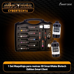 [CYBERTECH16] 1 Set Maquillaje para resinas 3D SmartMake Biotech Edition Smart Dent + Regalo