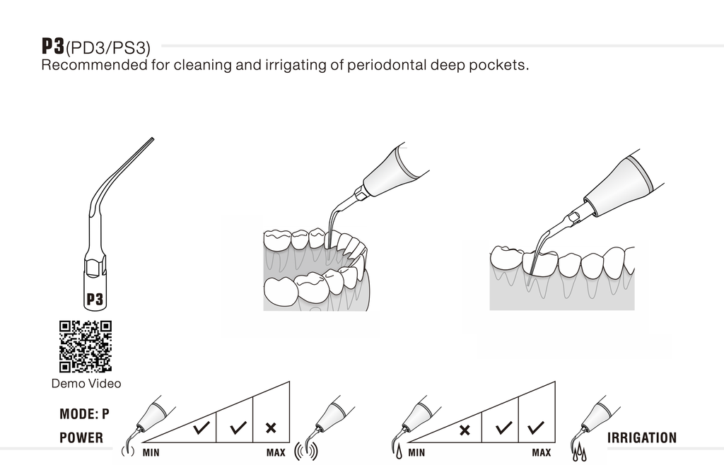 Puntas para Ultrasonido &quot;P&quot; Sirona Woodpecker