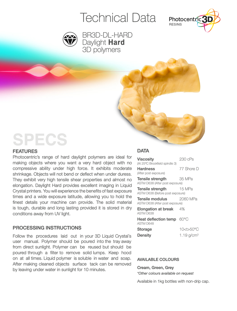 Resinas UV 3D Daylight Photocentric