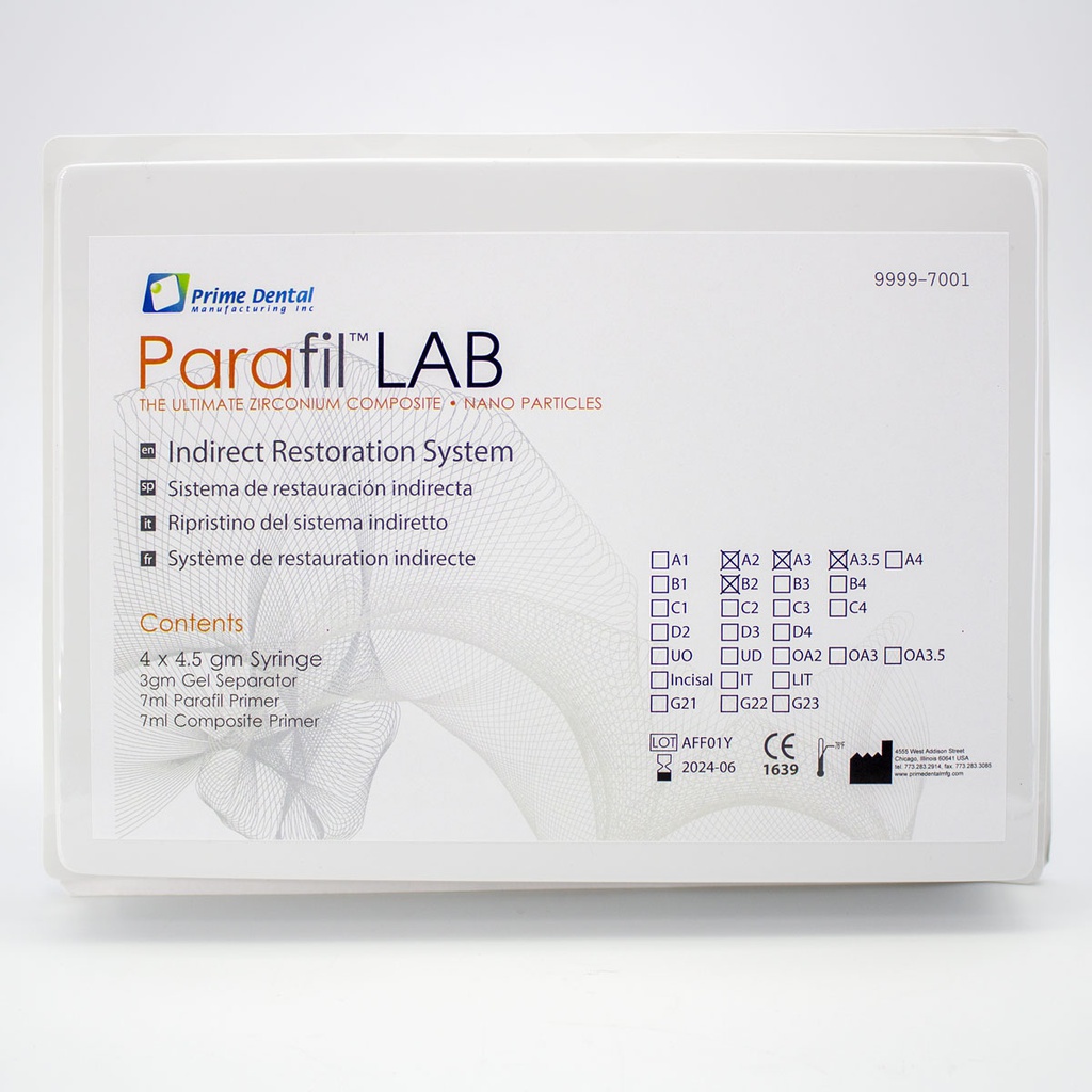 Kit Resina Parafil Lab 4 Primedent