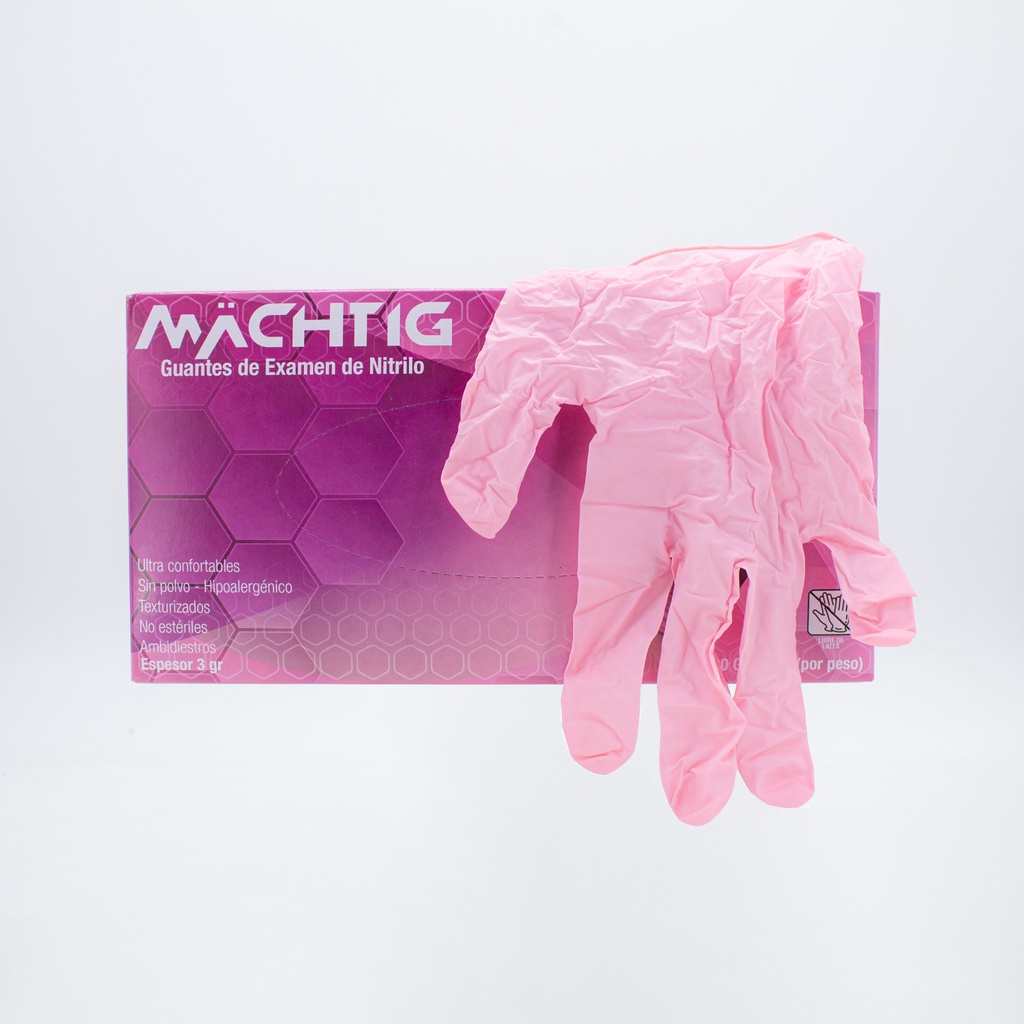 Guantes de Nitrilo Rosado R2 Machtig