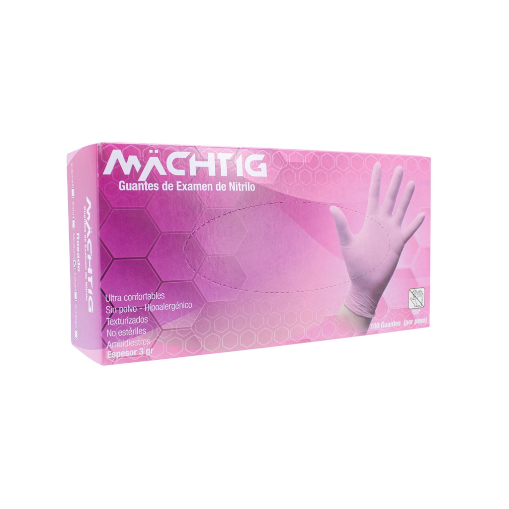 Guantes de Nitrilo Rosado R2 Machtig