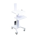 Mesa Auxiliar Rodante 2 Bandejas + Soporte para Scanner Appledental