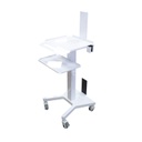 Mesa Auxiliar Rodante 2 Bandejas + Soporte para Scanner Appledental