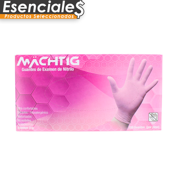 Guantes de Nitrilo Rosado R2 Machtig