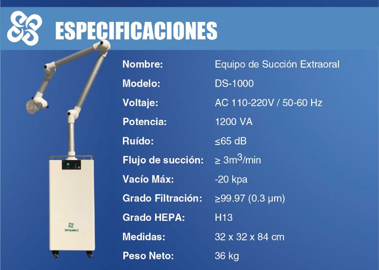 Equipo de Succión Extraoral DS-1000 Dynamic