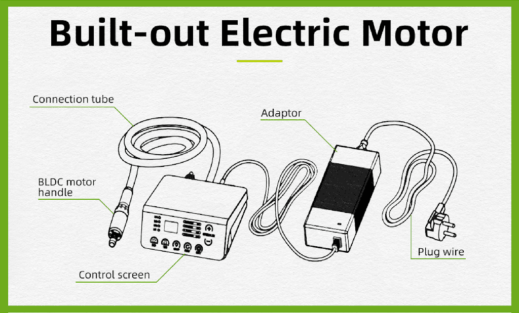 Micromotor eléctrico clínico led Sobremesa E1 Appledental