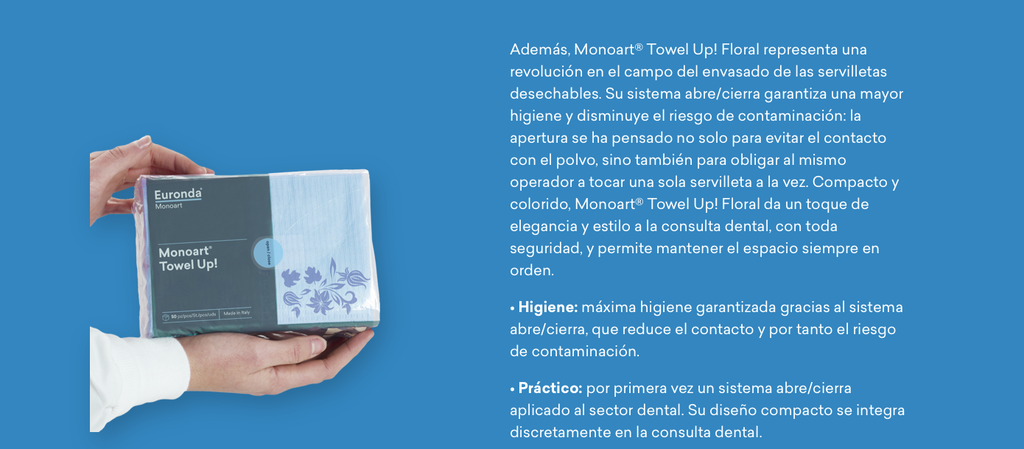 Pecheras Servilletas Towel Up Floral Monoart Euronda