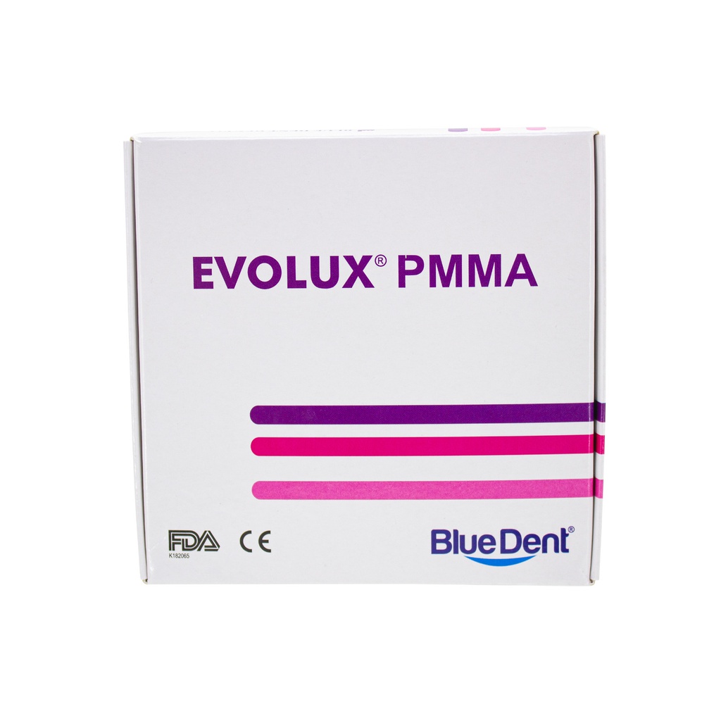Disco de PMMA Transparente Altura 20 mm Evolux Bluedent