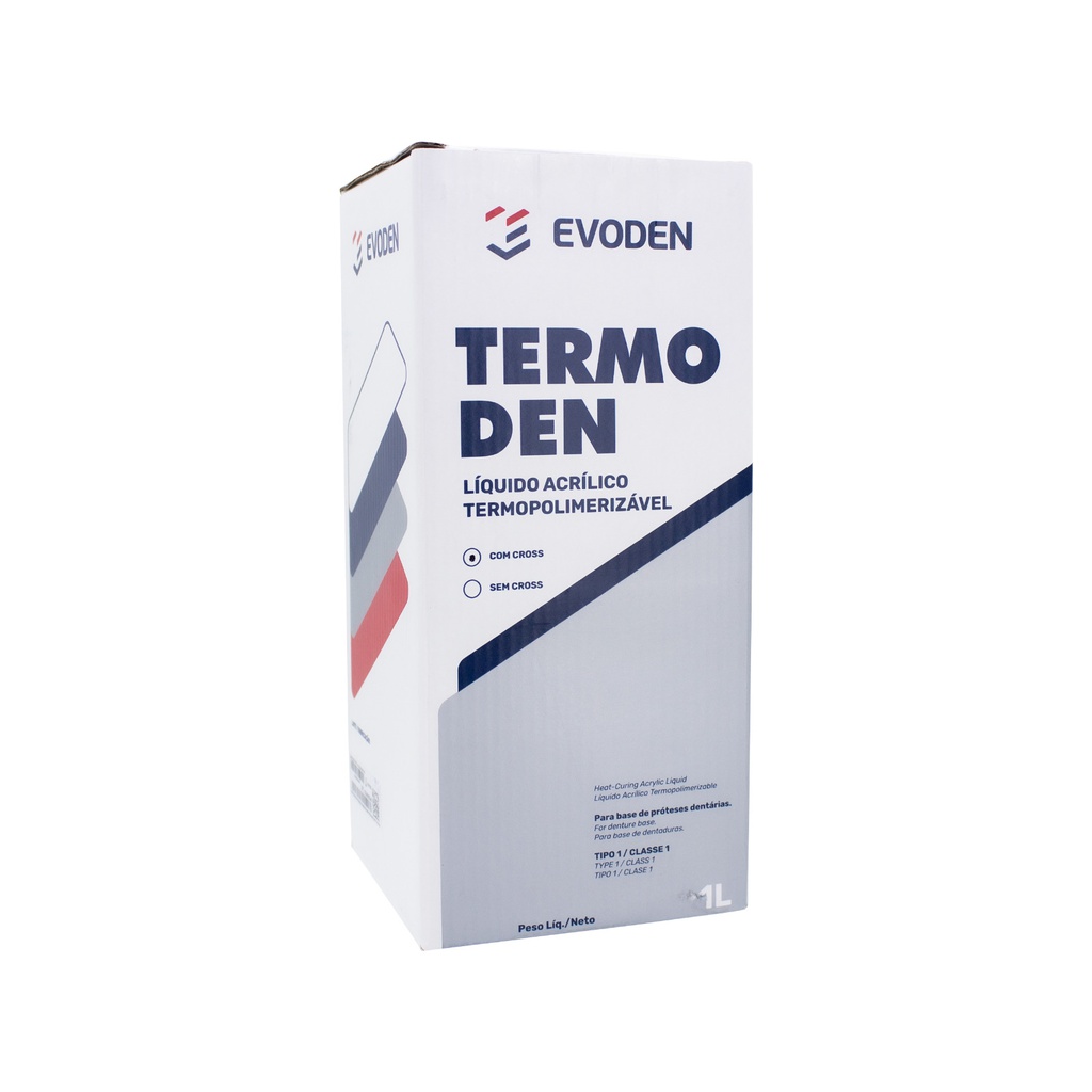 Líquido monómero para acrílico Termocurado Termoden Crosslink 1 lt Evoden