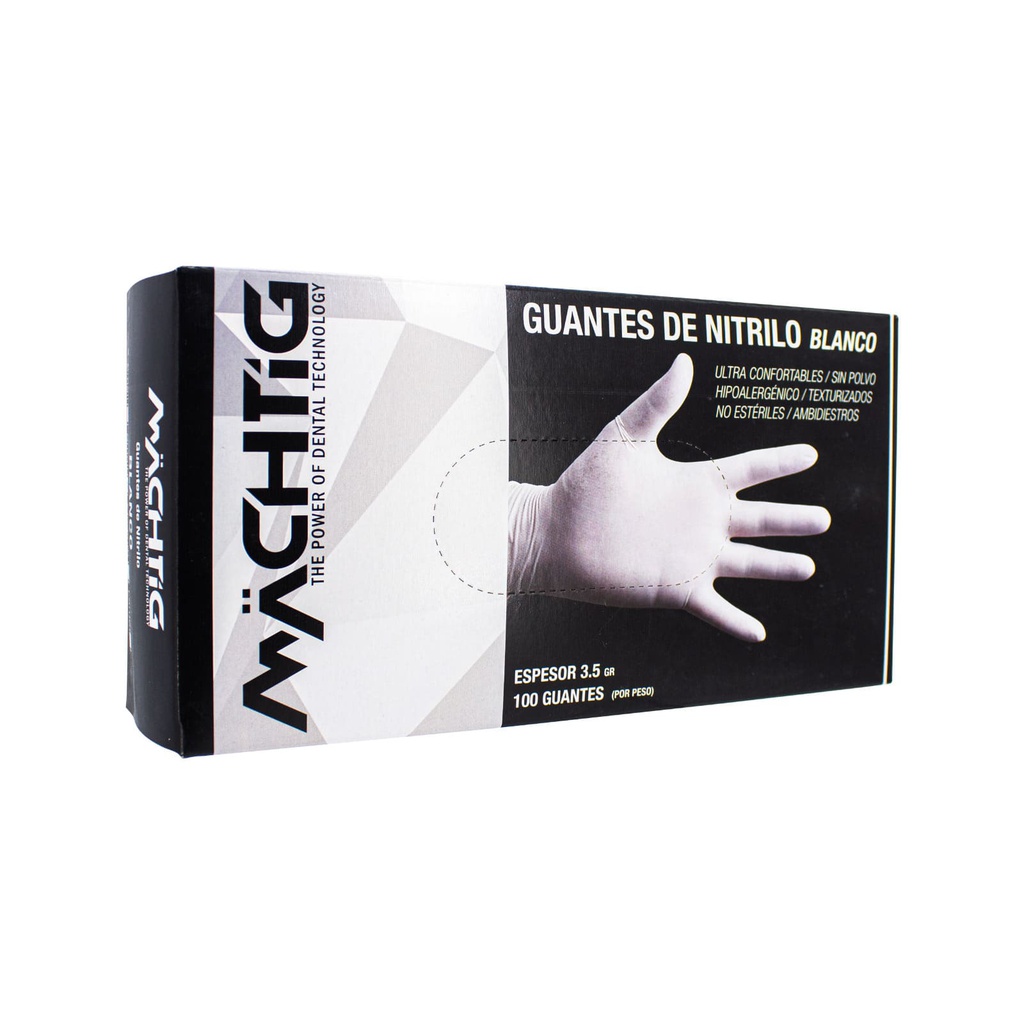 Guantes de Nitrilo Blanco Machtig