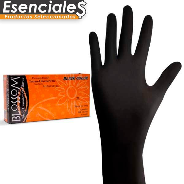 Guantes de Nitrilo Negro Blossom