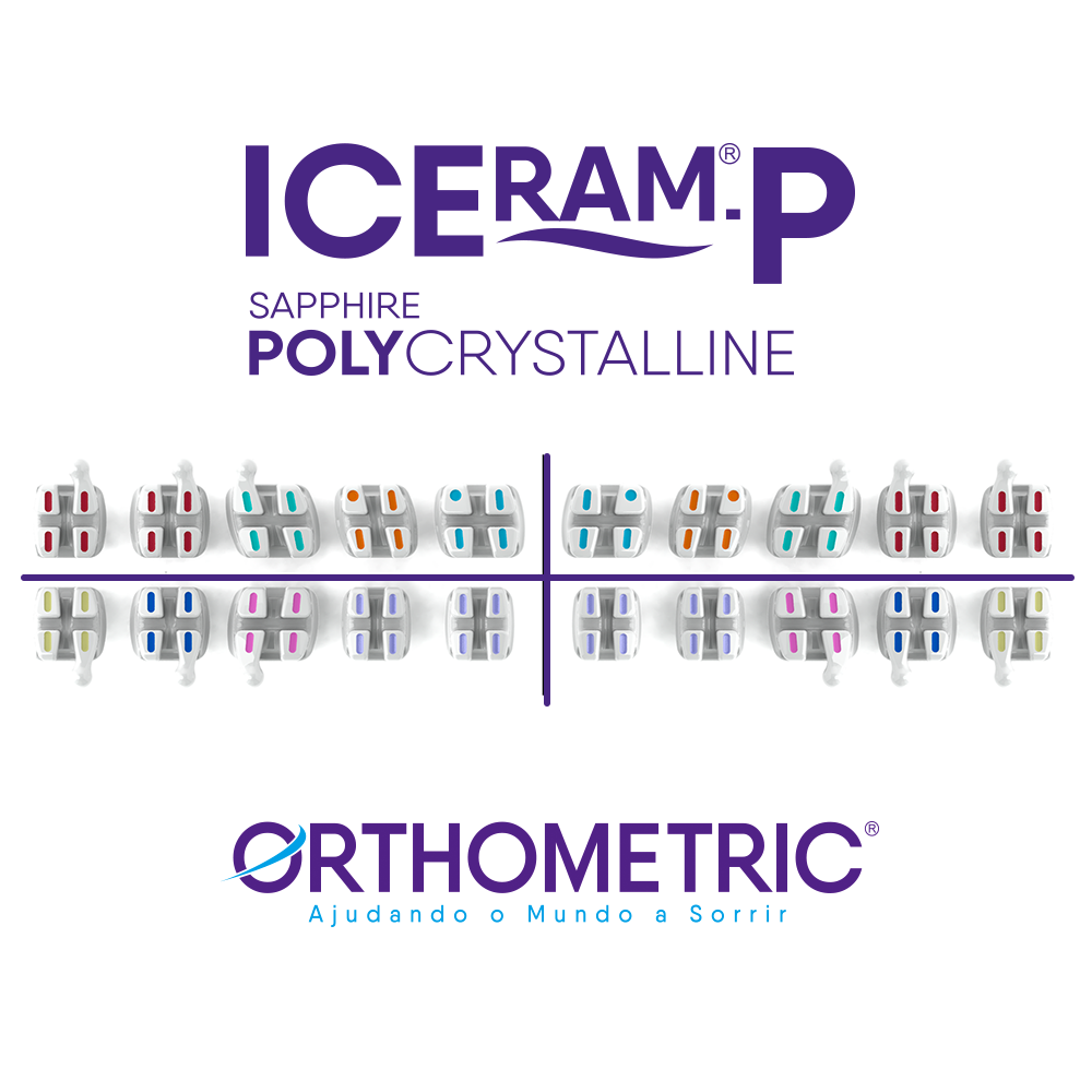 1 Caso Bracket Poly Zafiro ICeram-P Policristalino Orthometric