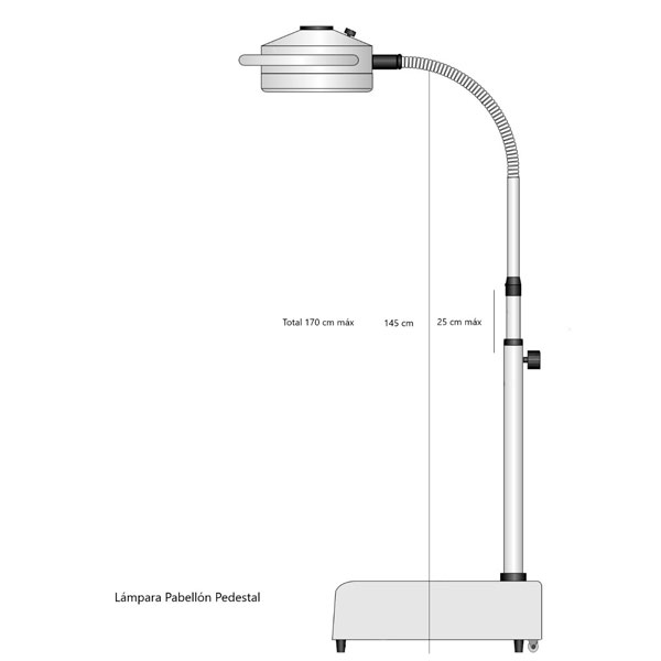 Lampara Pabellón Led Pedestal Machtig