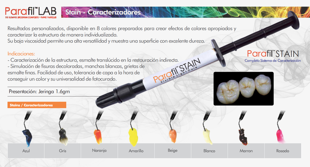 Resina Parafil Stain Prime Dental