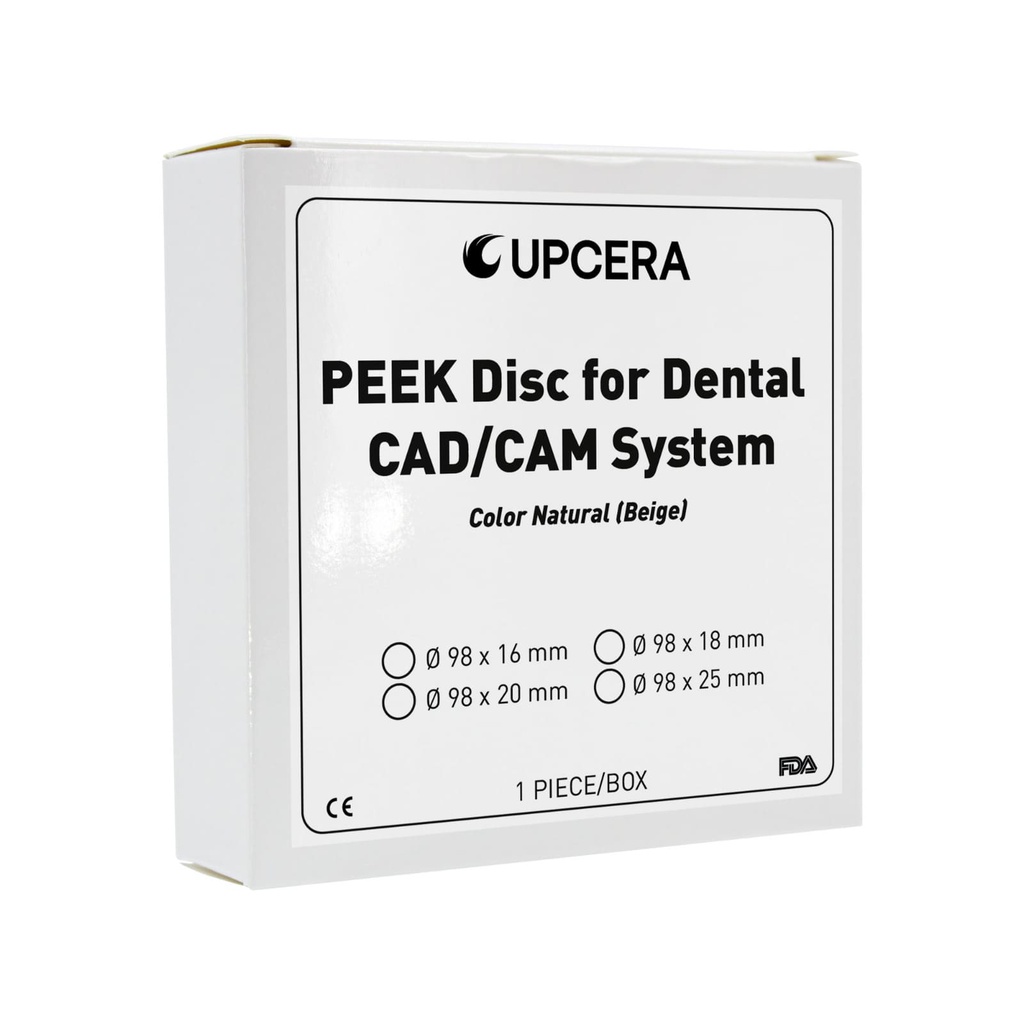Disco de Peek Natural Cad/Cam Upcera