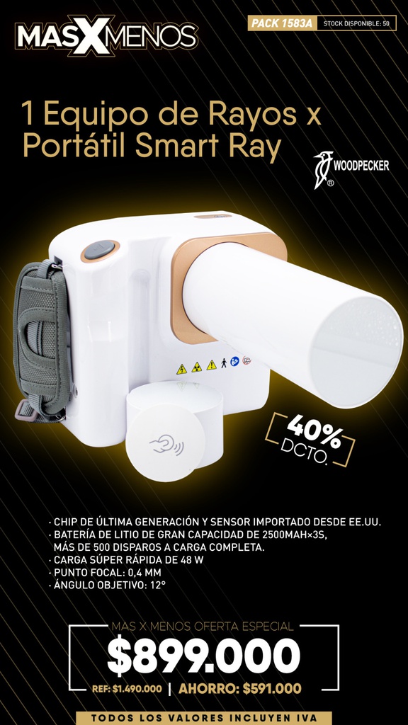 1 Equipo de Rayos x Portátil Smart Ray Woodpecker