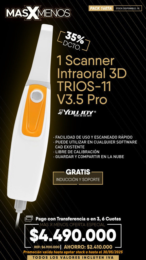 1 Scanner Intraoral 3D TRIOS-11 V3.5 Pro Youjoy