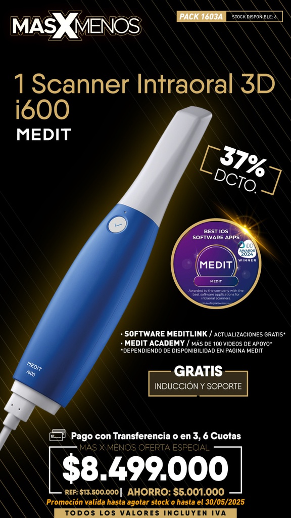 1 Scanner Intraoral 3D i600 Medit