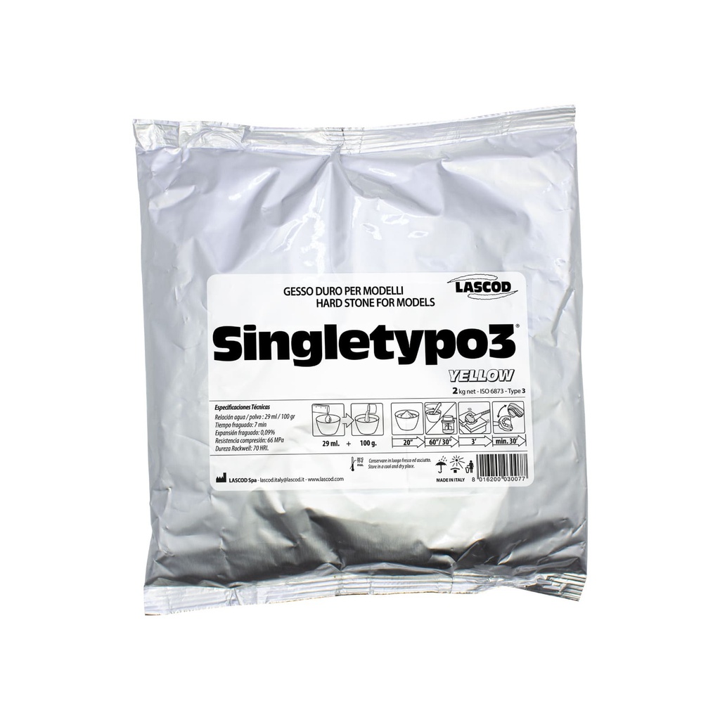 Yeso Tipo III Singletypo3 2 kg Lascod