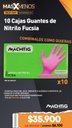 10 Cajas Guantes de Nitrilo Fucsia Machtig