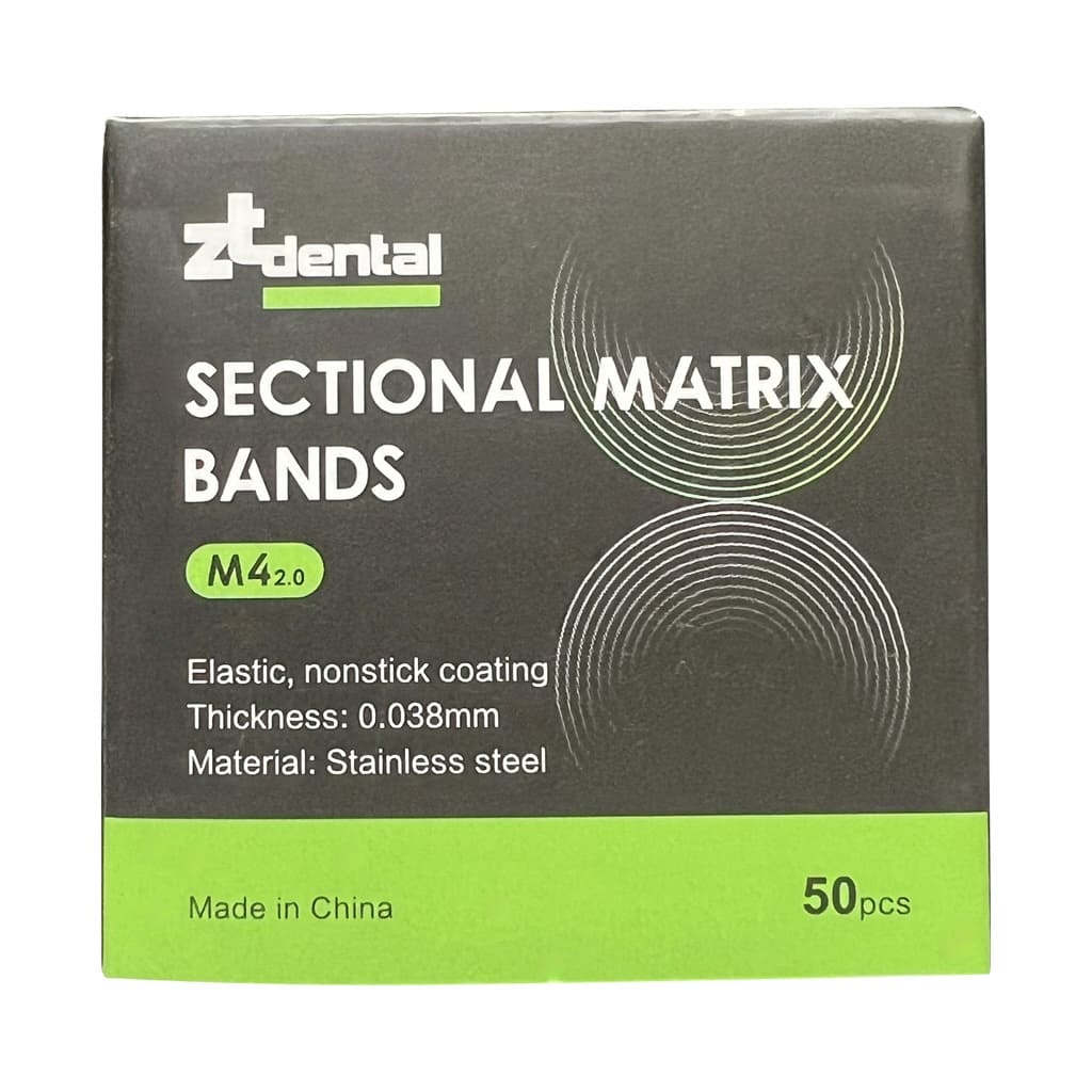 Set de 50 Bandas Matriz preformada acero antiadherente Matrix M4 2.0 ZT Dental
