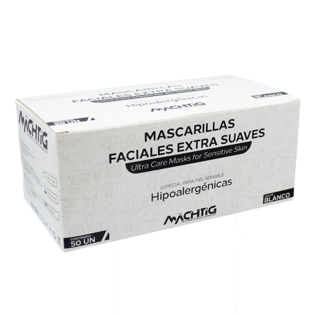 Mascarillas faciales 3 capas Extra suaves Machtig
