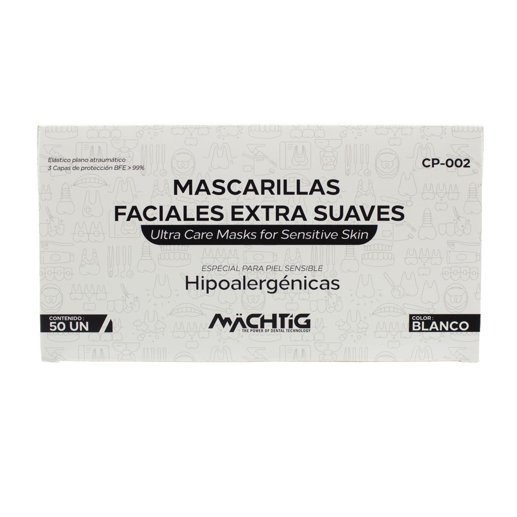 Mascarillas faciales 3 capas Extra suaves Machtig