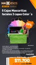 5 Cajas Mascarillas faciales 3 capas Color´s Machtig