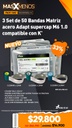3 Set de 50 Bandas Matriz acero Adapt supercap tipo K M6 1.0 ZT Dental