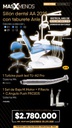 1 Sillón dental AA 2025 con taburete Anle + 1 Set de Baja push PRO205 Machtig + 1 Turbina push led TU-A2 Pro Appledental