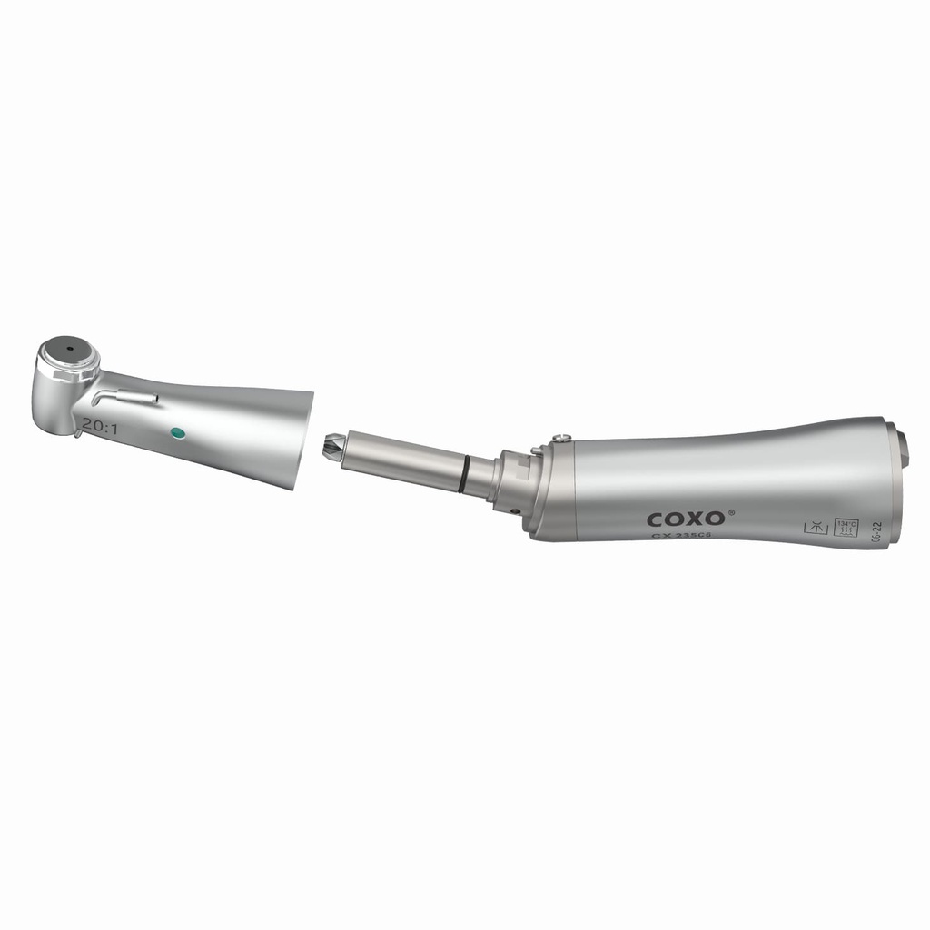 Contrángulo Push Led Reducción 20:1 Coxo CX235C6-22 (Anillo verde)