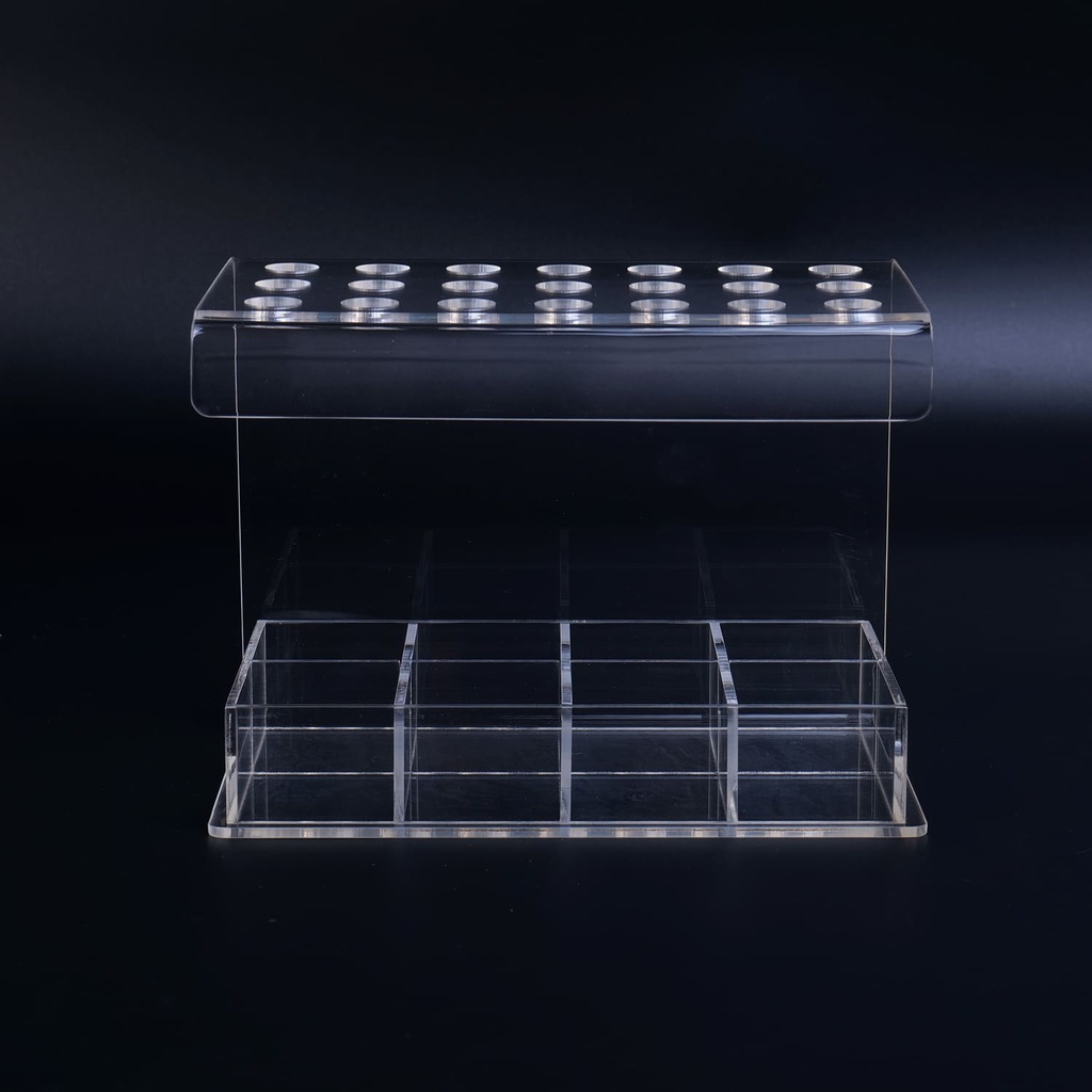 Organizador Porta Jeringas acrílico con bandeja Cotisen