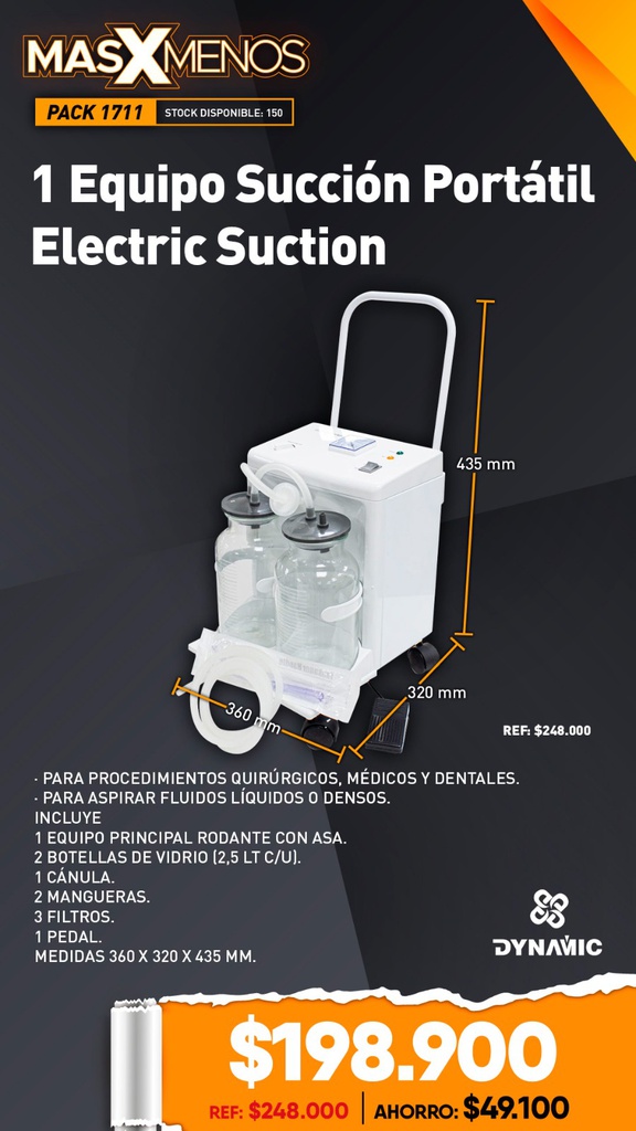 1 Equipo Succión Portátil Electric Suction Dynamic