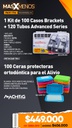 1 Kit de 100 Casos Brackets con 120 Tubos Advanced Series Orthometric + 100 Ceras protectoras ortodóntica para el Alivio Machtig