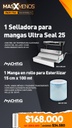 1 Selladora para mangas Ultra Seal 25 + 1 Manga en rollo para Esterilizar 15 cm x 100 mt Machtig