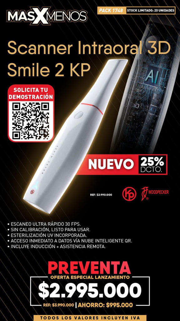 1 Scanner Intraoral 3D Smile 2 KP Woodpecker PREVENTA