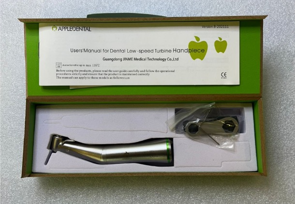 Contrángulo Push Led Reducción 20:1 L 2° Selección Appledental (Anillo verde)