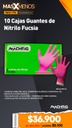 10 Cajas Guantes de Nitrilo Fucsia Machtig