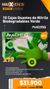 10 Cajas Guantes de Nitrilo Biodegradables Verde Machtig