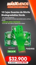 10 Cajas Guantes de Nitrilo Biodegradables Verde Machtig