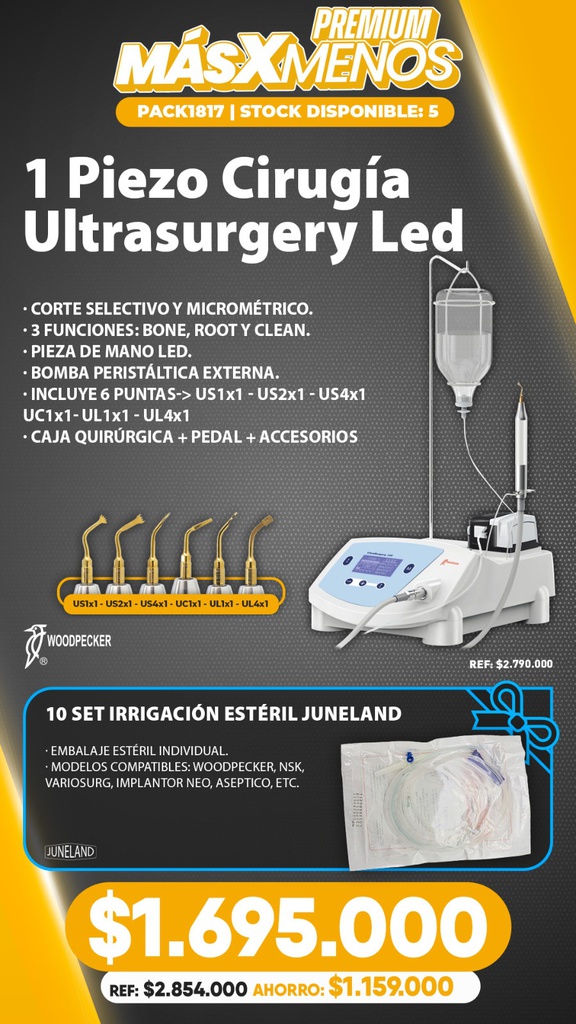 1 Piezo Cirugía Ultrasurgery Led Woodpecker + Regalo