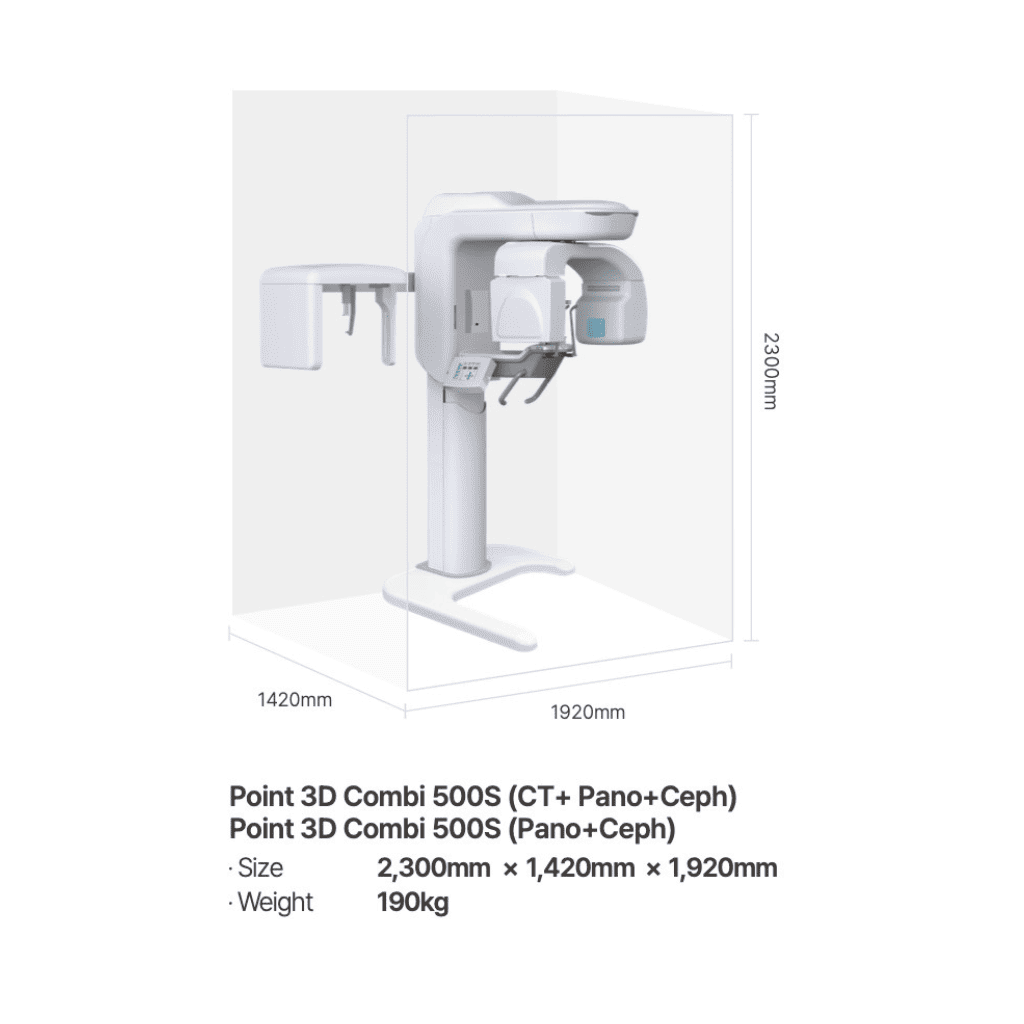 Equipo de Rayos x Panorámico + Cefalométrico + Tomógrafo Point 3D Combi 500S 2 sensores PointImplant