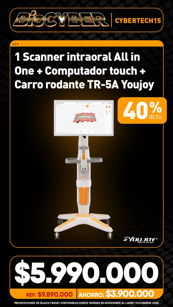 1 Scanner intraoral All in One + Computador touch + Carro rodante TR-5A Youjoy