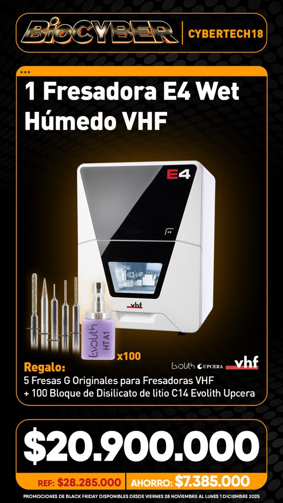 1 Fresadora E4 Wet Húmedo VHF + Regalos