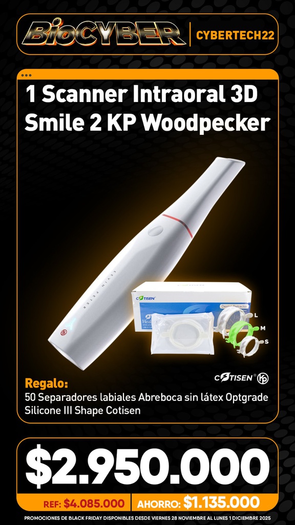 1 Scanner Intraoral 3D Smile 2 KP Woodpecker + Regalo